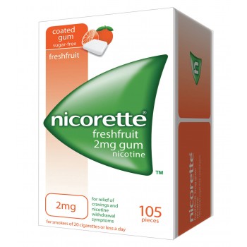 nicorette freshfruit 2mg gum 105peieces