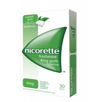nicorette freshmint 4mg gum 25pieces