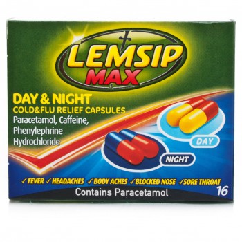 Lemsip Max Day & Night Cold & Flu Relief Capsules 16caps