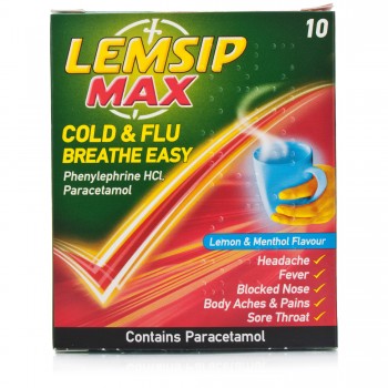 Lemsip Max Cold & Flu Breathe Easy 10s