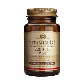 Solgar Vitamin D3 2200 IU (55 ?g) Vegetable Capsules Solgar Vitamin D3 2200 IU (55 ?g) Vegetable Capsules