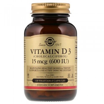 Solgar Vitamin D3 600 IU (15 ?g) Vegetable Capsules