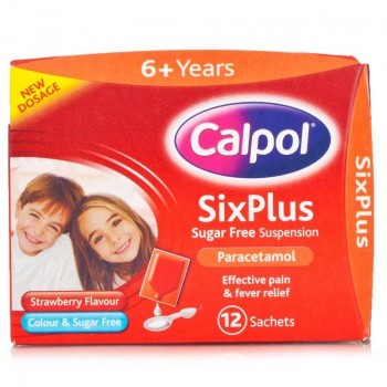 Calpol Six Plus Sugar Free Suspension Sachets