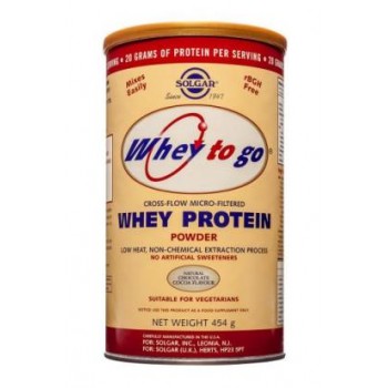 Solgar Whey To Go? Whey Protein Powder Natural Chocolate Flavour 454g