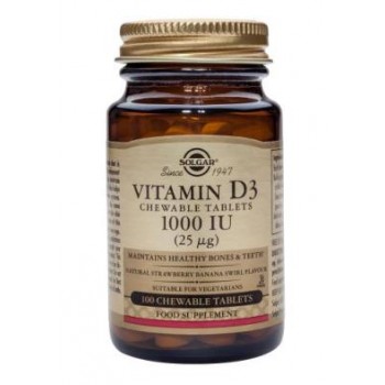 Solgar Vitamin D3 1000 IU (25 ?g) Chewable Tablets