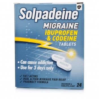 Solpadeine Migraine Ibuprofen & Codeine Tablets 200mg Solpadeine Migraine Ibuprofen & Codeine Tablets 200mg