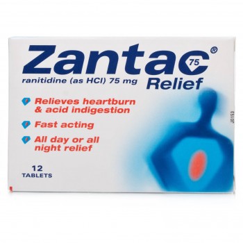 Zantac Ranitidine 75mg Relief Tablets