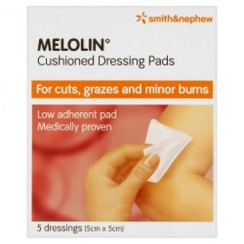 Melolin Cushioned Dressing Pads 5cmx5cm