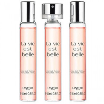 Lanc?me La Vie Est Belle Eau de Parfum Travel Spray Refills for her 18ml x 3