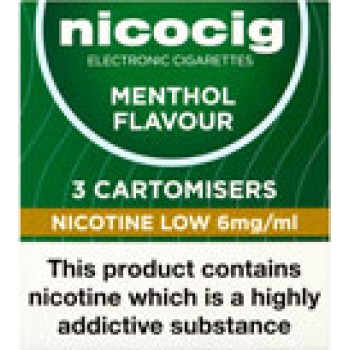 Nicocig Cartomiser Menthol Low 6mg Nicocig Cartomiser Menthol Low 6mg