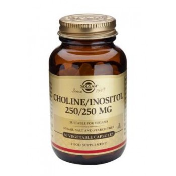 Solgar Choline/Inositol 250/250 mg Vegetable Capsules