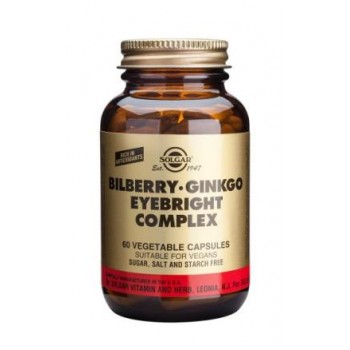 Solgar Bilberry Ginkgo Eyebright Complex Vegetable Capsules