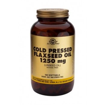 Solgar Cold Pressed Flaxseed Oil 1250 mg Softgels