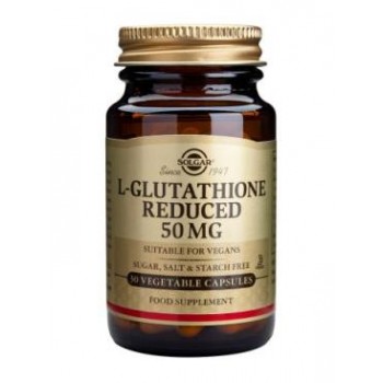 Solgar L-Glutathione Reduced 50 mg Vegetable Capsules Solgar L-Glutathione Reduced 50 mg Vegetable Capsules
