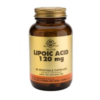 Solgar Alpha Lipoic Acid 120 mg Vegetable Capsules