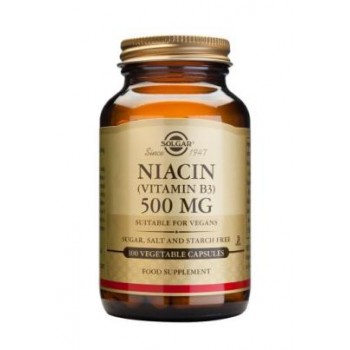Solgar Niacin 500 mg (Vitamin B3) Vegetable Capsules