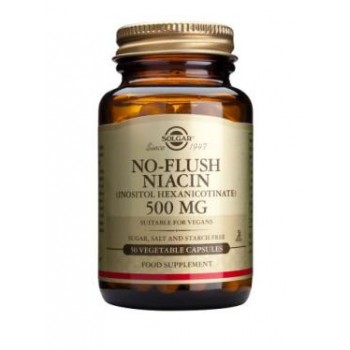 Solgar No-Flush Niacin 500 mg (Inositol Hexanicotinate) Vegetable Capsules Solgar No-Flush Niacin 500 mg (Inositol Hexanicotinate) Vegetable Capsules