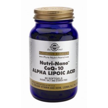 Solgar Nutri-Nano&trade; CoQ-10 Alpha Lipoic Acid Softgels