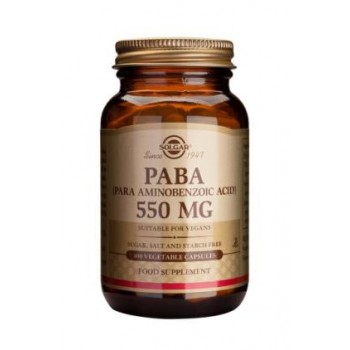 Solgar PABA (Para Aminobenzoic Acid) 550 mg Vegetable Capsules