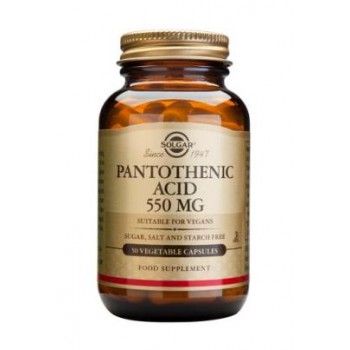 Solgar Pantothenic Acid 550 mg Vegetable Capsules