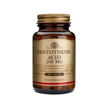 Solgar Pantothenic Acid 200 mg Tablets