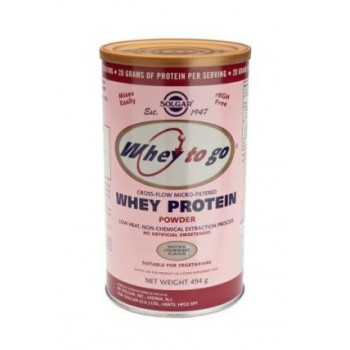 Solgar Whey To Go? Whey Protein Powder Natural Strawberry Flavour 454g