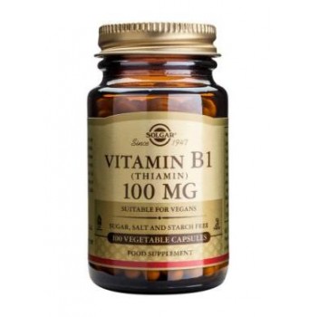 Solgar Vitamin B1 100 mg (Thiamin) Vegetable Capsules