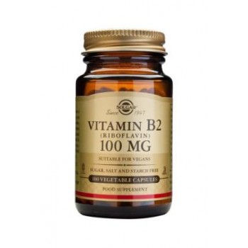 Solgar Vitamin B2 100 mg (Riboflavin) Vegetable Capsules