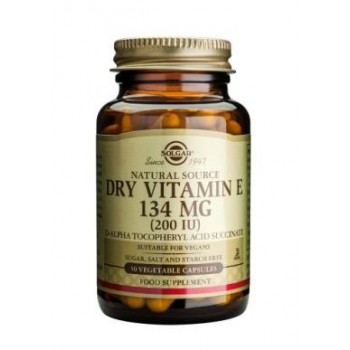 Solgar Dry Vitamin E 134 mg (200 IU) Vegetable Capsules