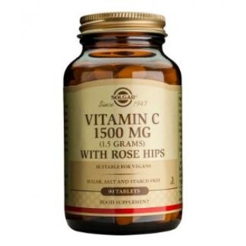 Solgar Vitamin C 1500 mg with Rose Hips Tablets Solgar Vitamin C 1500 mg with Rose Hips Tablets