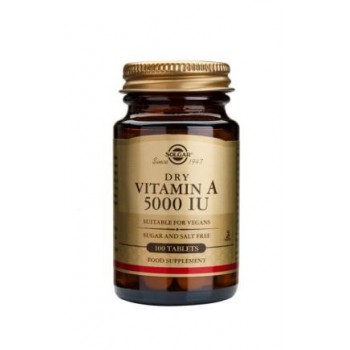 Solgar Dry Vitamin A 5000 IU Tablets
